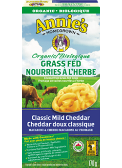 Organic Grass Fed Classic Mild Cheddar Macaroni & Cheese by Annie's Homegrown 170g