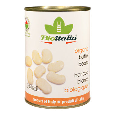Organic Butter Beans by Bioitalia, 398ml