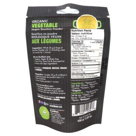 Organic Vegan Vegetable Bouillon by Ecoideas, 100g