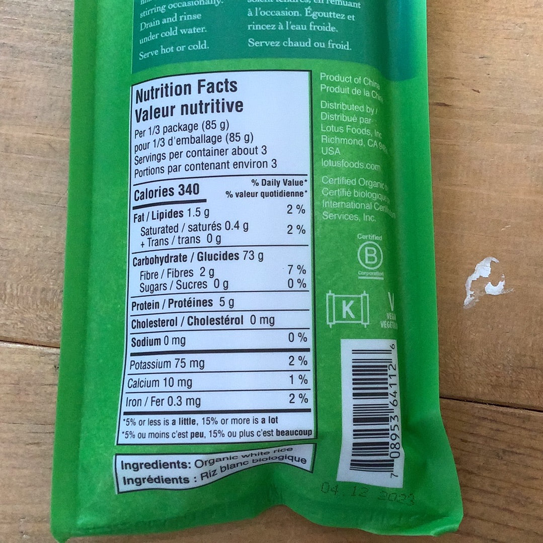 Traditional Pad Thai Organic Heirloom Rice Noodles by Lotus Foods