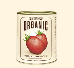 Organic Whole Tomatoes by eat wholesome, 796 ml