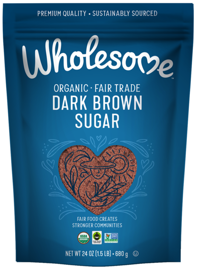 Organic Fair Trade Dark Brown Sugar by Wholesome 680g