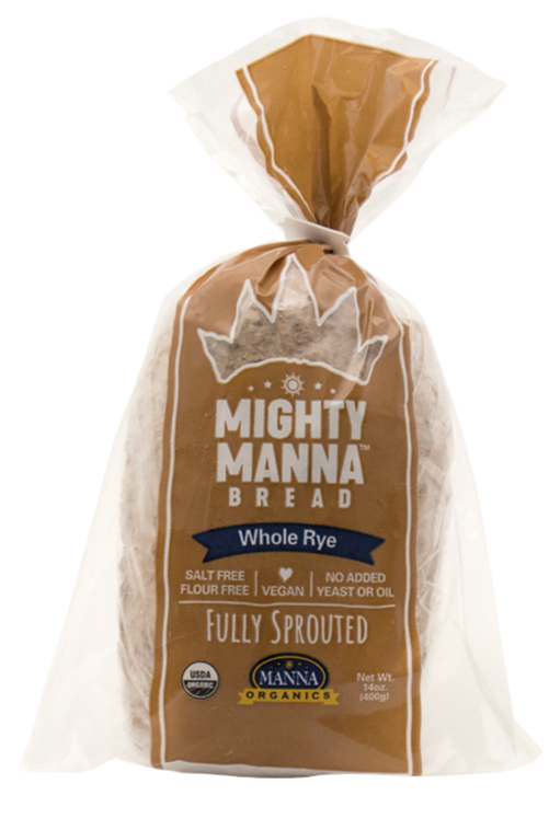 Organic Sprouted Bread Whole Rye - No Wheat by Manna Organics, 400g