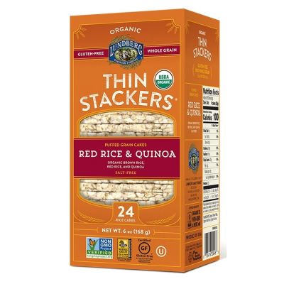 Organic Red Rice and Quinoa Thin Stackers by Lundberg 167g
