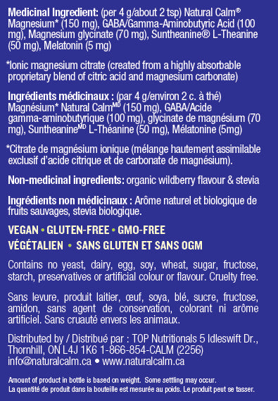 Calm Sleep- Mixed Berry Flavour by Natural Calm, 272ml